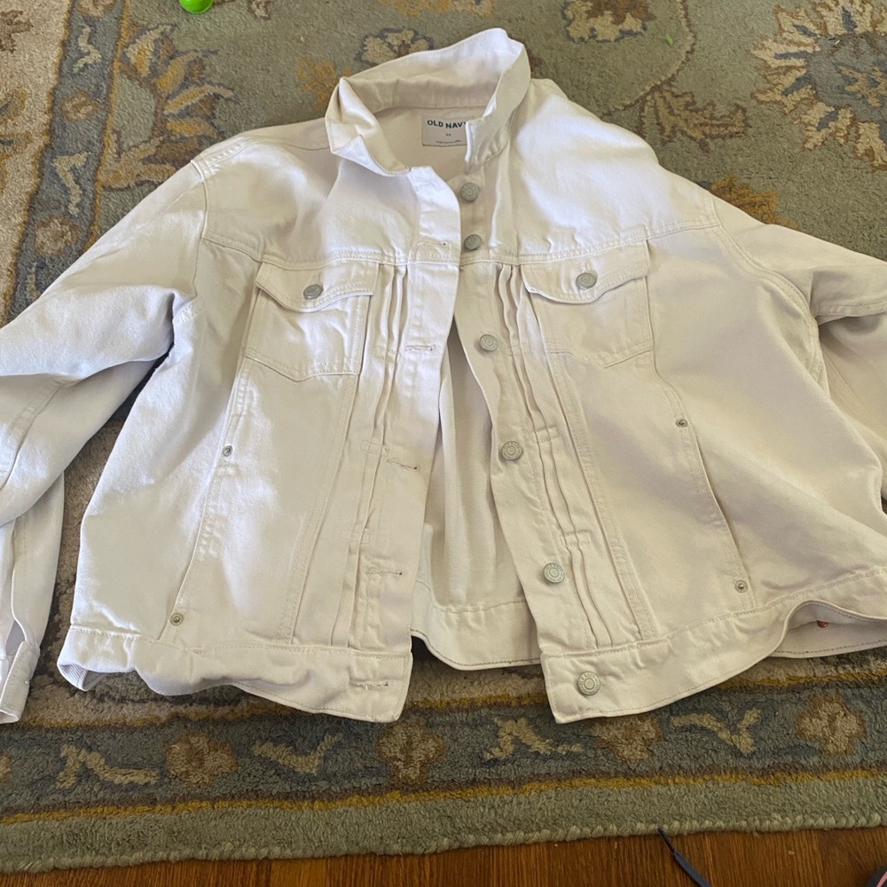 Whit denim jacket -2X